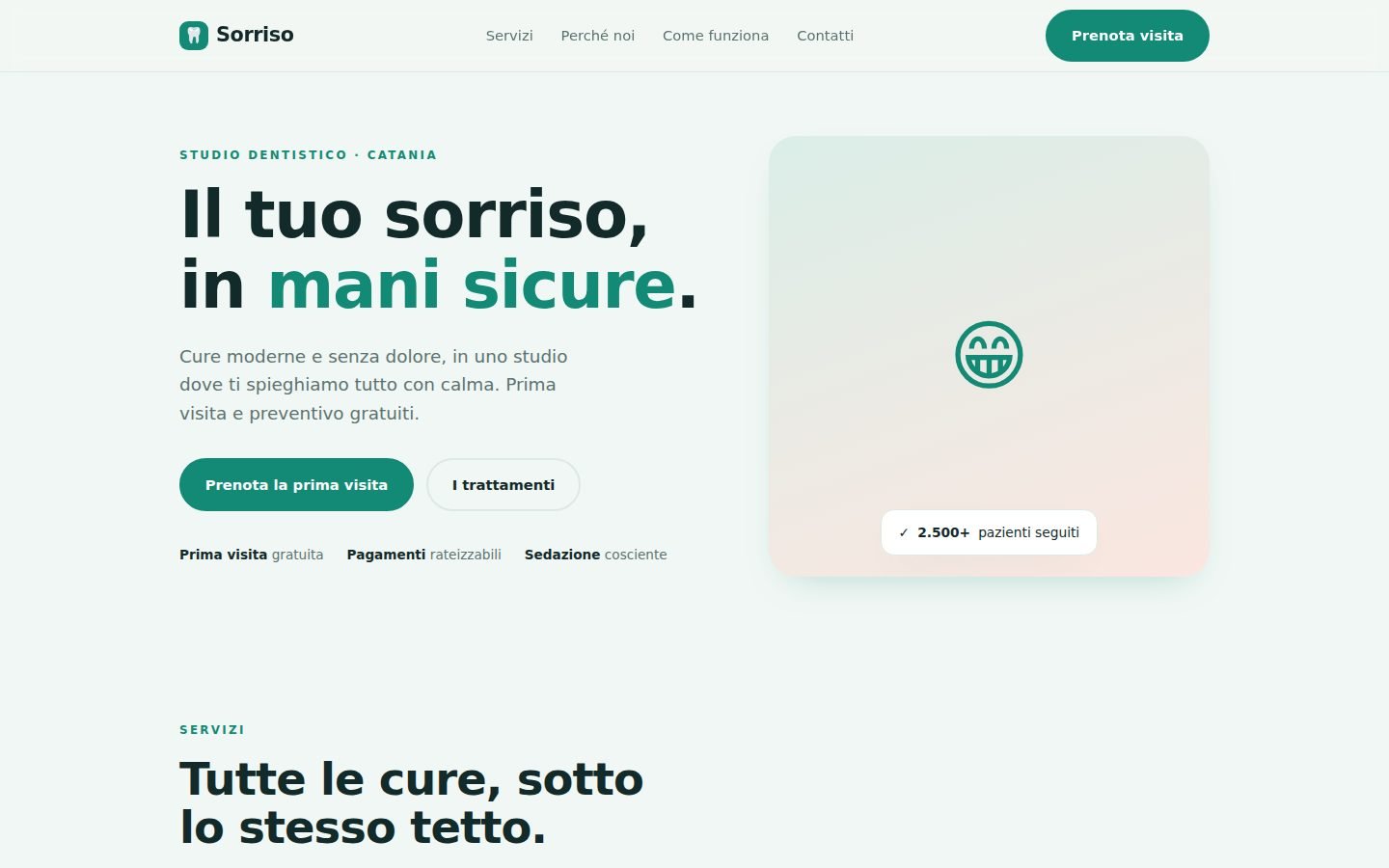 Demo dimostrativa — sito per studio dentistico